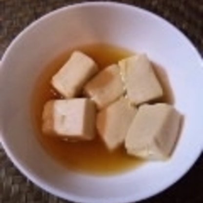 煮汁そのまま、普通の高野豆腐で作りました☆美味しかったです。